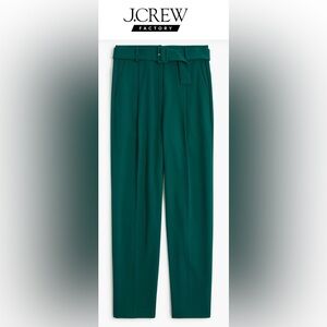J. Crew Belted Straight-Leg Trouser Pants